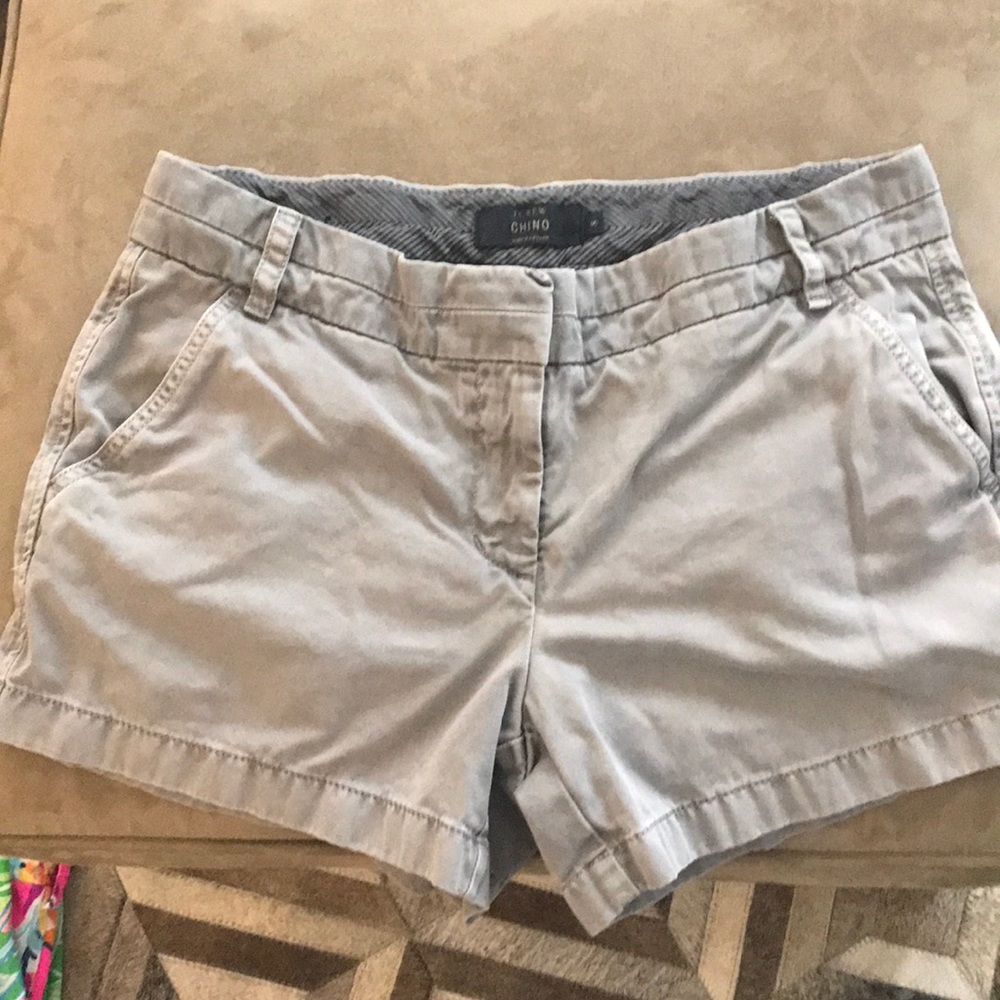 J.Crew gray chino shorts. 4 inch inseam.